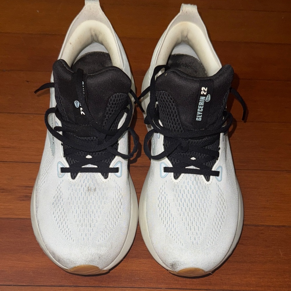 Brooks glycerin men's Black and White Running Shoes